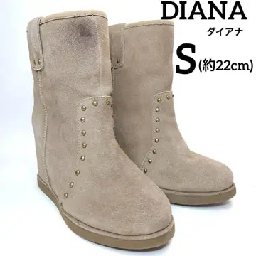 DIANA 다이애나 무스탕 부츠 인힐 보아 밑창 23cm