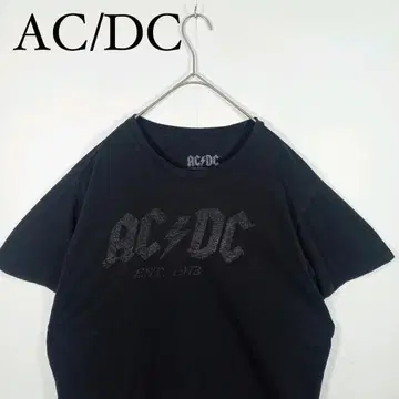 AC/DC 밴딩 티셔츠 프린트 블랙 컬러 밴 티 L