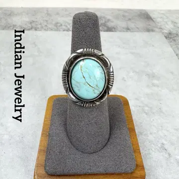 NAVAJO Indian Jewelry 터콰이즈 실버 반지 12호