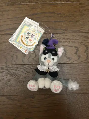 젤라토니 봉제 인형 스트랩 검은 고양이
