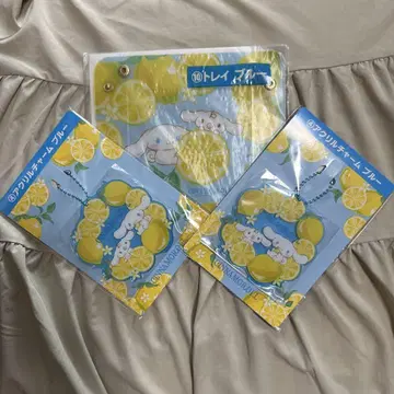 산리오 시나모롤 당첨 복권 아크릴 참 블루 2개 트레이 블루