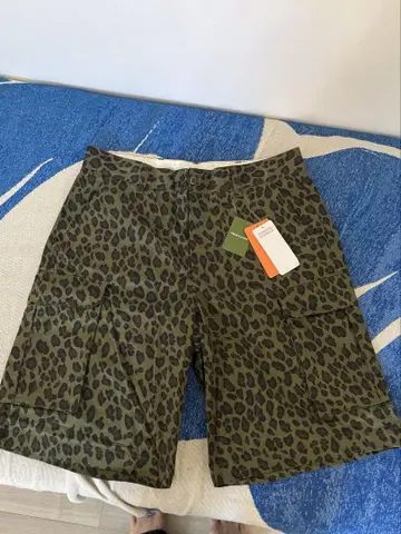 올리브 레오파드 무늬 숏팬츠 L