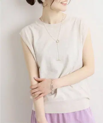 IENA 코튼 린넨 슬리브리스 풀오버 이에나