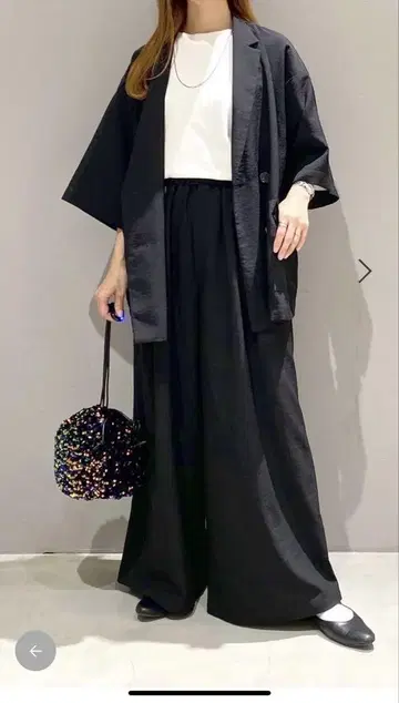 렙심 개더 와이드 플레어 팬츠