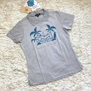 미사용 ROSASEN 로사센 반팔 피케 셔츠 M 그레이 Looseman