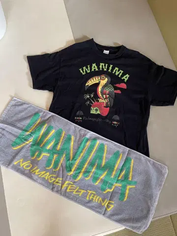 WANIMA 그래픽 티셔츠와 타월 세트 L