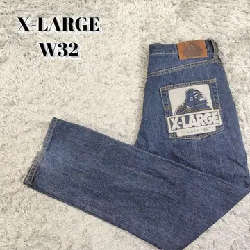 X-LARGE 데님 팬츠 OG 로고 고릴라 청바지 엑스라지