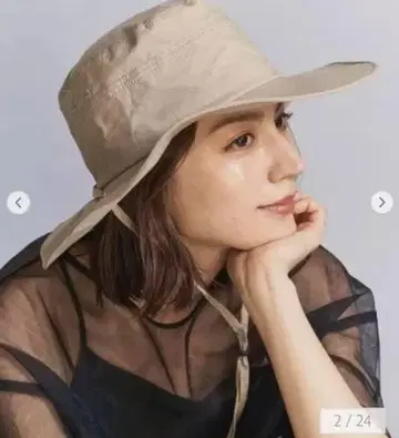 BEAUTY&YOUTH 와이드 프림 햇 베이지 끈 포함 차양 모자
