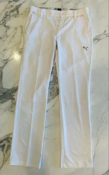 Puma 화이트 골프 팬츠 허리 76cm USP DRY