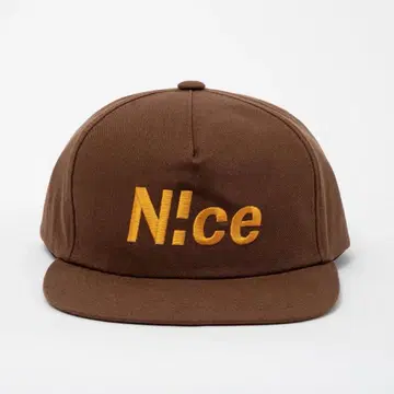 N!CE 자수 캡 브라운 NICE SHOP