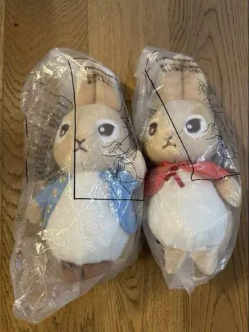 새상품 다이소 피터 토끼 플롭시 봉제 인형 2개 세트