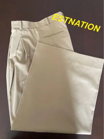 ESTNATION 턱 와이드 팬츠