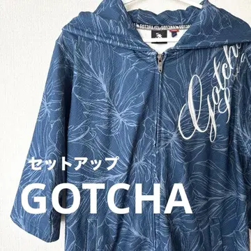 GOTCHA 보타니컬 무늬 후드 부착 셋업 M
