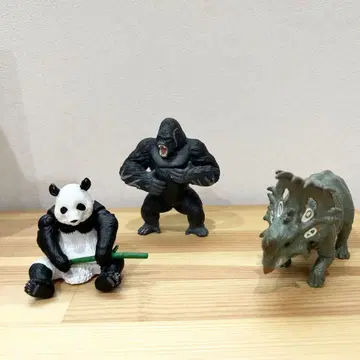 팬더 고릴라 공룡 피규어 3종 세트