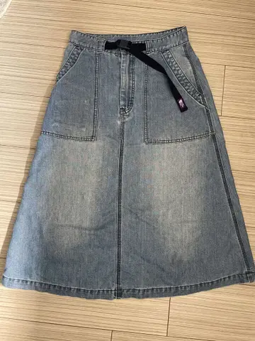 THE NORTH FACE 데님 롱 스커트