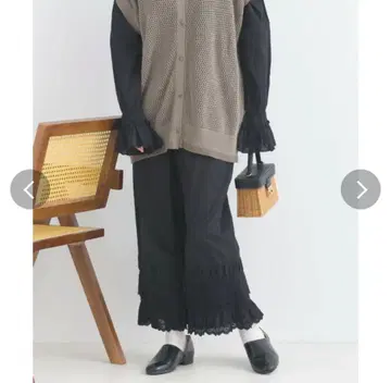 Lupilien 밑단 레이스 속바지 레이어드 이너 팬츠 블랙