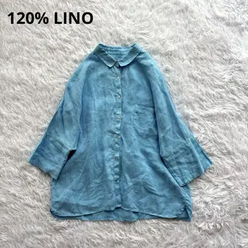 120% LINO 셔츠 린넨 100% 상의 블라우스 빅 사이즈
