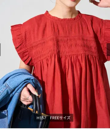 인도 보일 핀턱 개더 프릴 블라우스 프리크스스토어