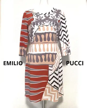 EMILIO PUCCI 에밀리오 푸치 올 패턴 실크 원피스