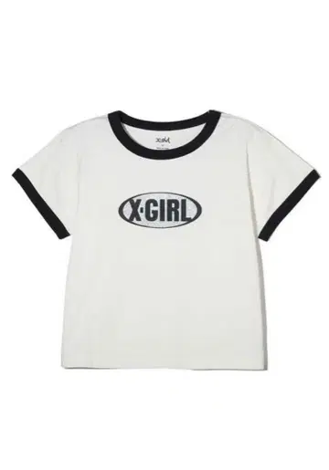 X-girl GLITTER OVAL LOGO S/S BABY TEE