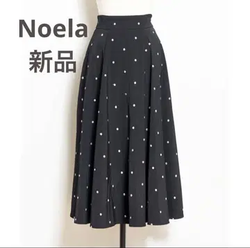 새상품! Noela 2024AW 도트 자수 스커트 블랙 S
