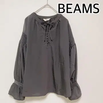 BEAMS 빔즈 긴팔 블라우스 블랙