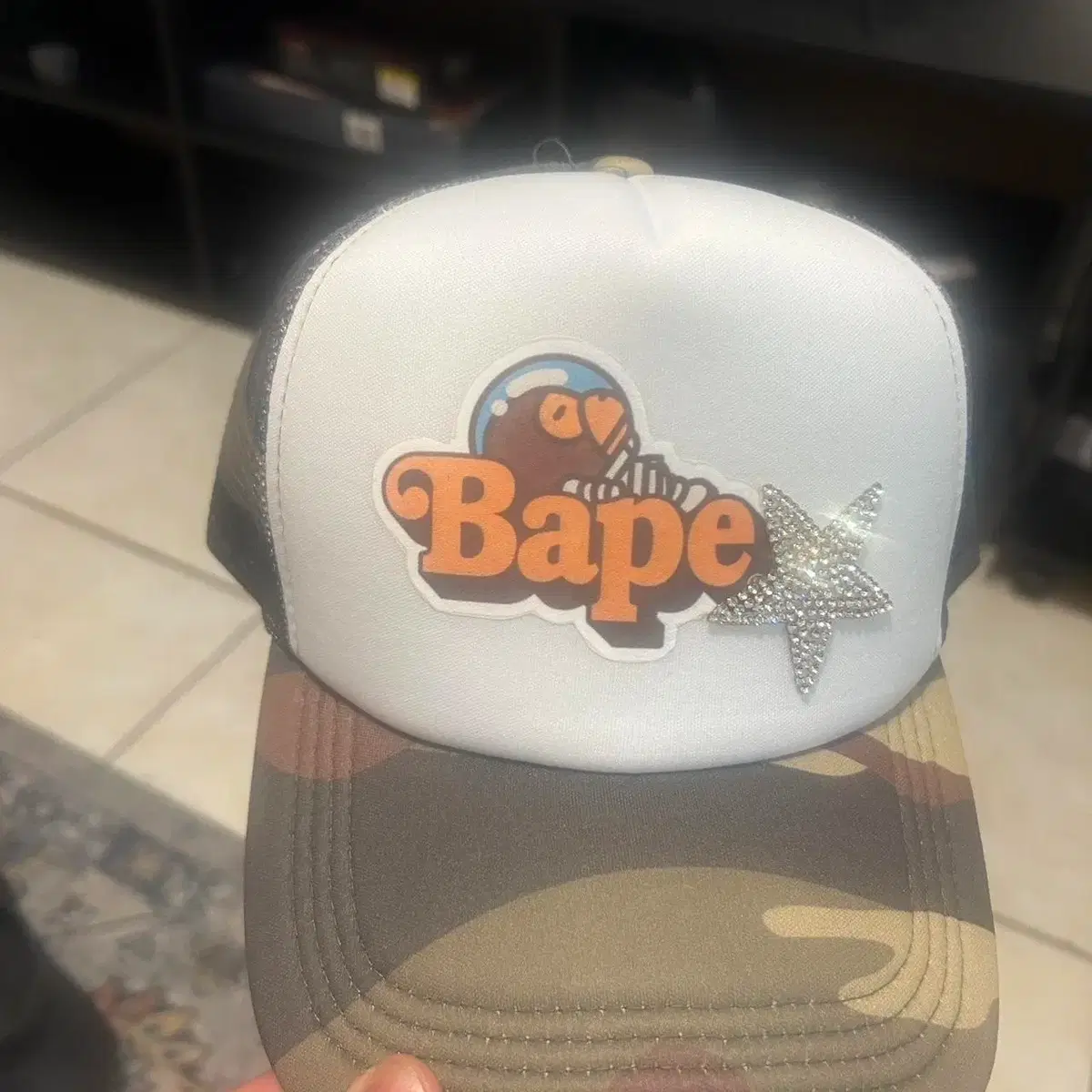 BAPE 베이프 Bape Milo Star Trucker Ball Cap on Bunjang Global