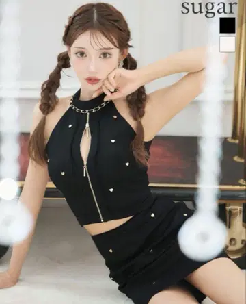 ROBE de FLEURS 하트 스터드 드레스