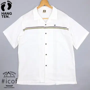 XL 린넨 HANGTEN SURF SKATE 반팔 셔츠 a272