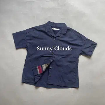 Sunny clouds 코튼 오픈 카라 셔츠