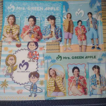 Mrs. GREEN APPLE 로손 오리지널 비주얼 시트 4장 세트