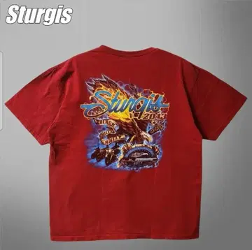 Sturgis 스타지스 이글 프레임 티셔츠 반팔 빨간색 XL