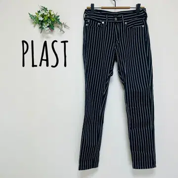 PLAST 플라스테 여성용 스트라이프 팬츠