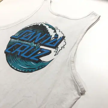 SANTA CRUZ 탱크탑 슬리브리스 화이트 남성용 L