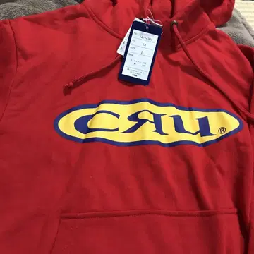 CRU 레드 후드티 L 사이즈