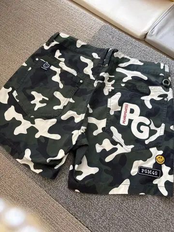 카모 패턴 PG 로고 숏 팬츠