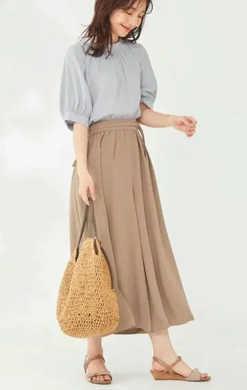 택 포함 새상품 anysis 세탁 가능한 드레이프감 와이드 팬츠