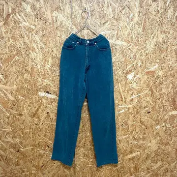 WRANGLER 랭글러 데님 팬츠 컬러 일본제 그린 여성용
