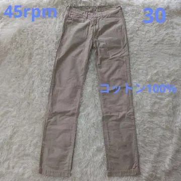45rpm 30 면 100% 코튼 팬츠 치노 팬츠 남성용 로고 자수 M