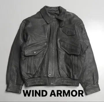WIND ARMOR 블랙 가죽 자켓