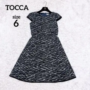 TOCCA SKETCH 드레스 원피스 기하학 리본 빅 사이즈 파랑