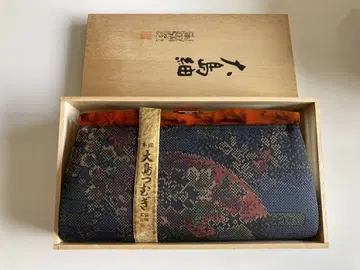 기모노 가방 오시마 명주/나무 상자형