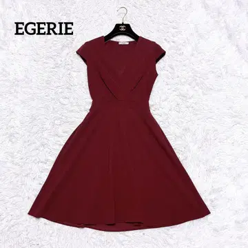 EGERIE 카슈쿨 절개 원피스 드레스 플레어 스트레치 빨간색