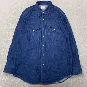 wrangler 랭글러 웨스턴 셔츠 데님 셔츠 L 사이즈 블루