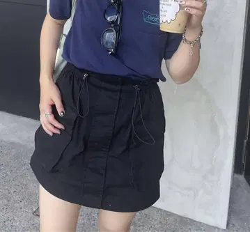 캐주얼 블랙 미니 스커트 시모키타자와 셀렉샵