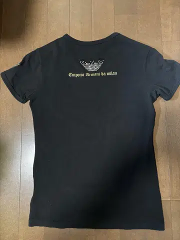Emporio Armani 블랙 V넥 티셔츠