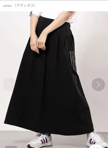 아디다스 블랙 플레어 스커트 허리 밴딩