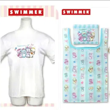 새상품 SWIMMER 콜라보 티셔츠 에코백 산큐마트