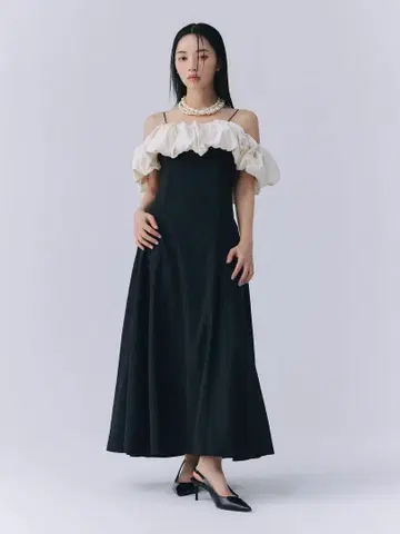 eimyistoire 에이미 이스트 월 개더 프릴 오프 숄더 원피스