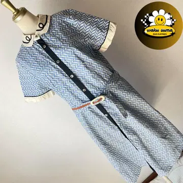 LAURA ASHLEY 레트로 면 반팔 원피스